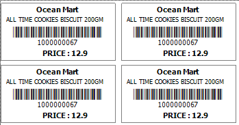 Point of Sale with Product Barcode Stickers